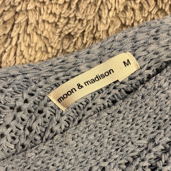 Moon & Madison Sky Blue Button-Up Cardigan - Picture 3 of 4